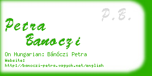 petra banoczi business card